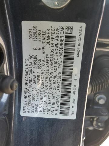 Photo 11 VIN: 2HGFC1F3XMH703875 - HONDA CIVIC EX 