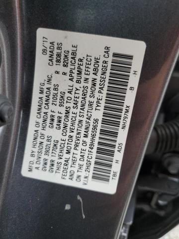 Photo 11 VIN: 2HGFC1F49HH659656 - HONDA CIVIC 