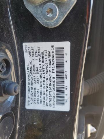 Photo 12 VIN: 2HGFC1F70GH631768 - HONDA CIVIC 