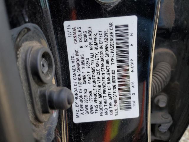 Photo 11 VIN: 2HGFC1F70GH633102 - HONDA CIVIC 