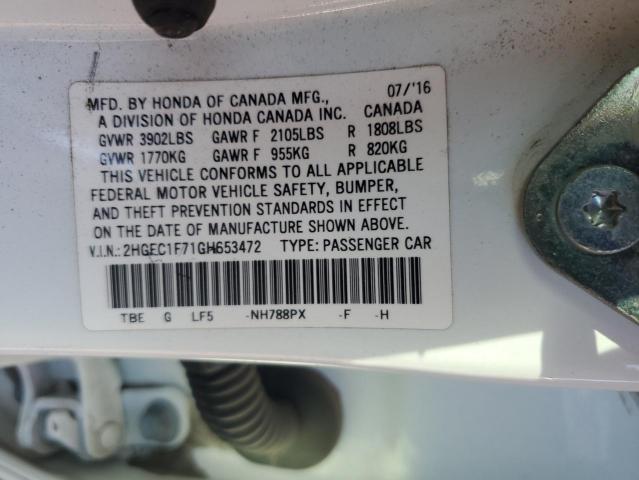 Photo 11 VIN: 2HGFC1F71GH653472 - HONDA CIVIC 