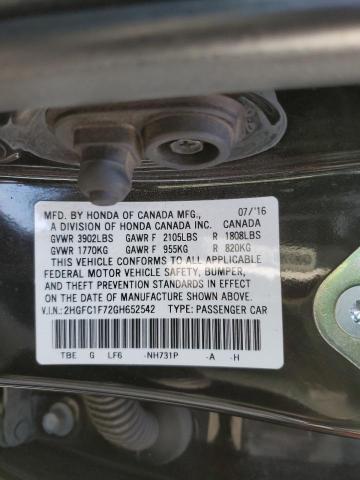 Photo 12 VIN: 2HGFC1F72GH652542 - HONDA CIVIC EXL 