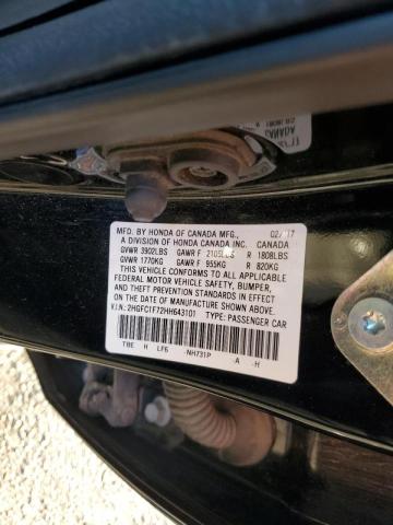 Photo 9 VIN: 2HGFC1F72HH643101 - HONDA CIVIC EXL 