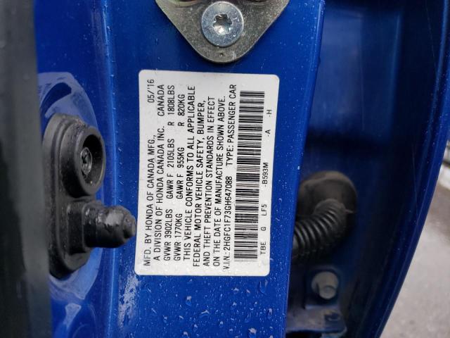 Photo 12 VIN: 2HGFC1F73GH647088 - HONDA CIVIC EXL 