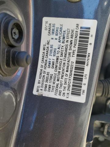 Photo 11 VIN: 2HGFC1F73GH652212 - HONDA CIVIC EXL 