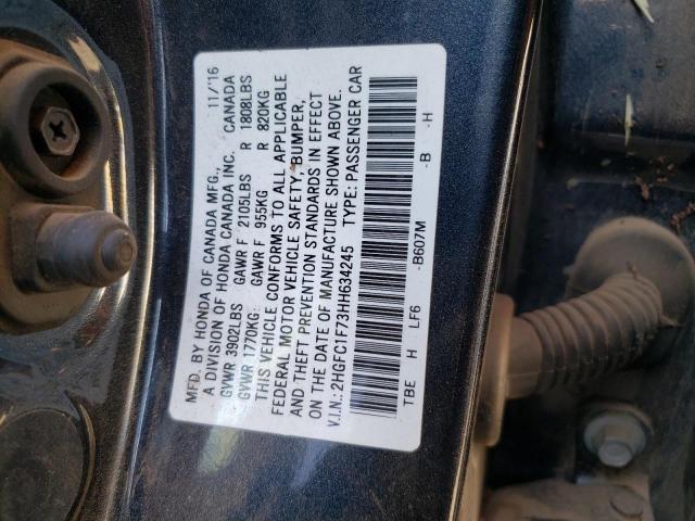 Photo 9 VIN: 2HGFC1F73HH634245 - HONDA CIVIC EXL 