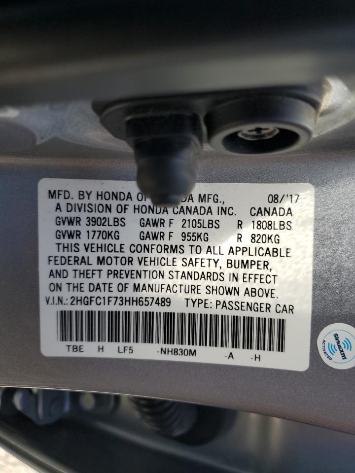 Photo 11 VIN: 2HGFC1F73HH657489 - HONDA CIVIC 