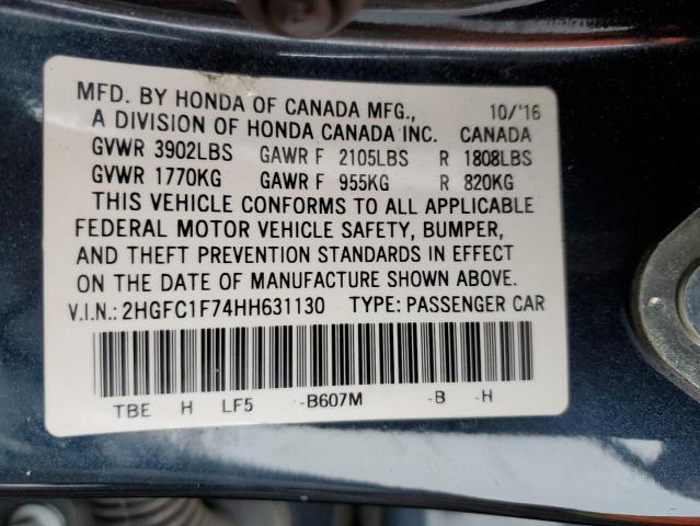 Photo 11 VIN: 2HGFC1F74HH631130 - HONDA CIVIC EXL 