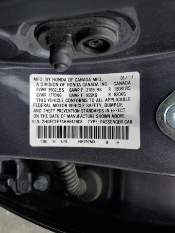 Photo 11 VIN: 2HGFC1F74HH641608 - HONDA CIVIC EXL 