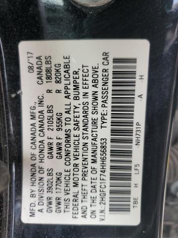 Photo 11 VIN: 2HGFC1F74HH656853 - HONDA CIVIC EXL 