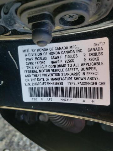 Photo 9 VIN: 2HGFC1F75HH659888 - HONDA CIVIC EXL 