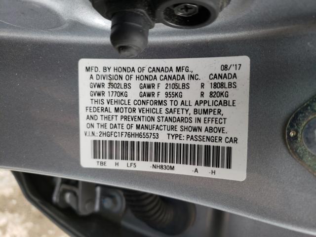 Photo 9 VIN: 2HGFC1F76HH655753 - HONDA CIVIC EXL 