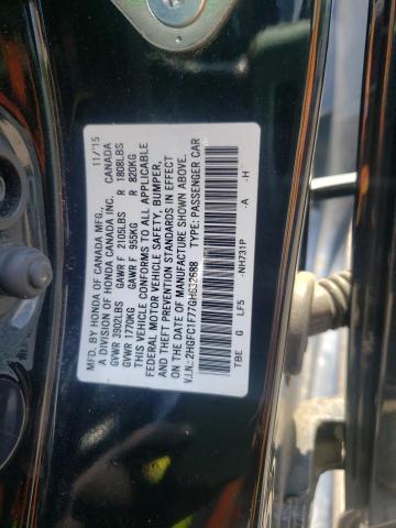 Photo 9 VIN: 2HGFC1F77GH632688 - HONDA CIVIC EXL 