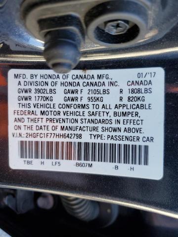 Photo 11 VIN: 2HGFC1F77HH642798 - HONDA CIVIC EXL 