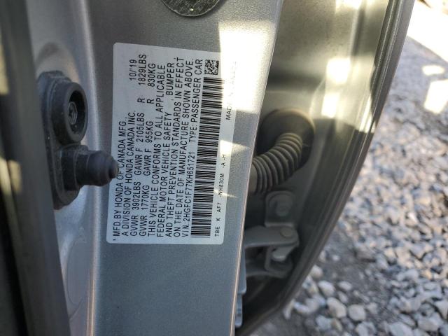 Photo 11 VIN: 2HGFC1F77KH651721 - HONDA CIVIC EXL 