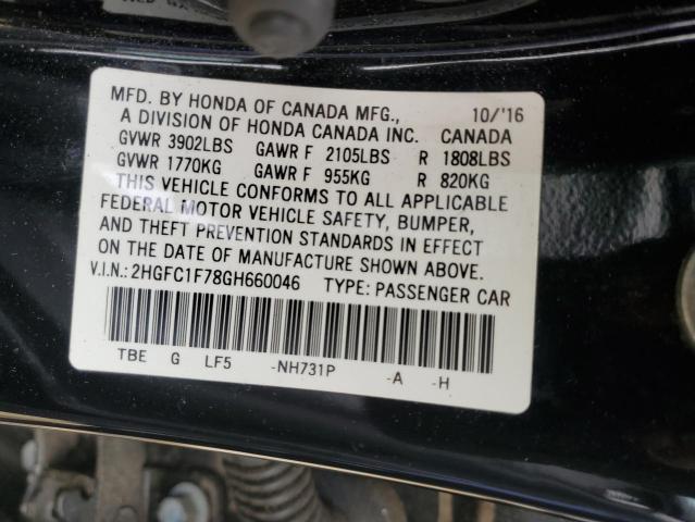 Photo 11 VIN: 2HGFC1F78GH660046 - HONDA CIVIC 