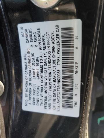 Photo 11 VIN: 2HGFC1F78HH630983 - HONDA CIVIC EXL 