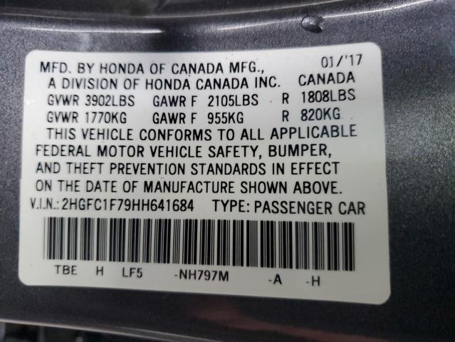 Photo 11 VIN: 2HGFC1F79HH641684 - HONDA CIVIC 