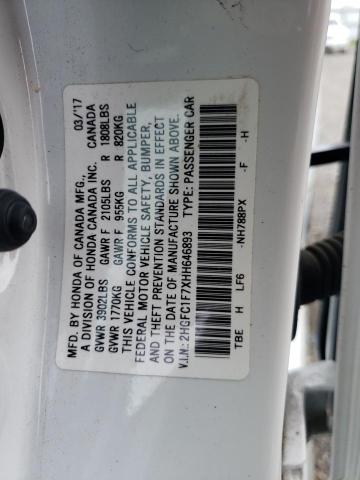 Photo 11 VIN: 2HGFC1F7XHH646893 - HONDA CIVIC 