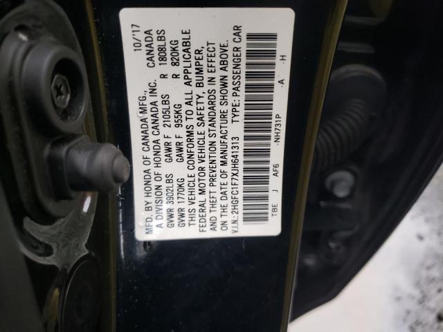 Photo 12 VIN: 2HGFC1F7XJH641313 - HONDA CIVIC EXL 