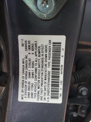 Photo 11 VIN: 2HGFC1F97HH655262 - HONDA CIVIC 