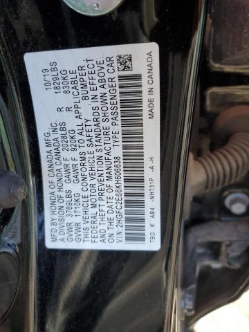 Photo 11 VIN: 2HGFC2E66KH606638 - HONDA CIVIC 