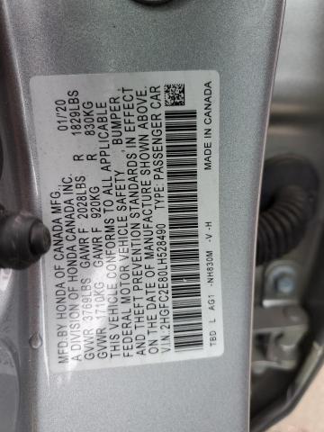 Photo 12 VIN: 2HGFC2E80LH528490 - HONDA CIVIC 