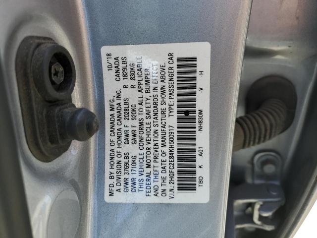 Photo 11 VIN: 2HGFC2E84KH500917 - HONDA CIVIC 