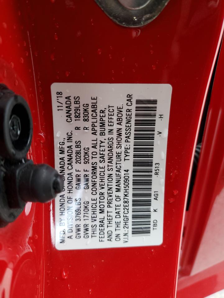 Photo 12 VIN: 2HGFC2E87KH509014 - HONDA CIVIC 