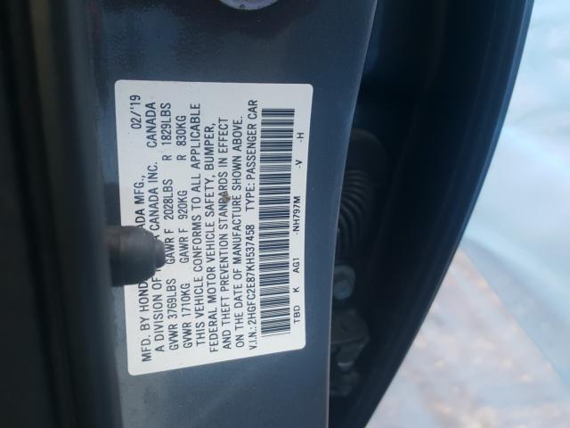 Photo 9 VIN: 2HGFC2E87KH537458 - HONDA CIVIC 