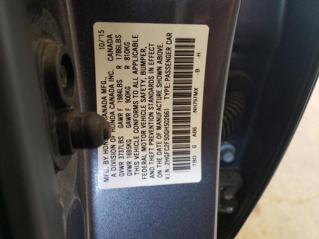 Photo 12 VIN: 2HGFC2F50GH502661 - HONDA CIVIC LX 