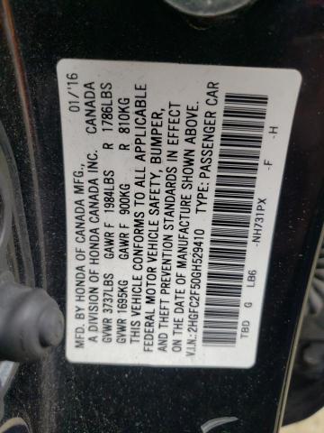 Photo 11 VIN: 2HGFC2F50GH529410 - HONDA CIVIC LX 