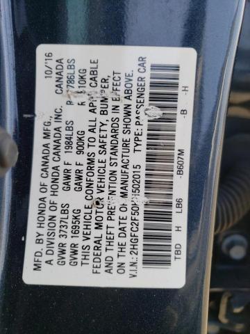 Photo 11 VIN: 2HGFC2F50HH502015 - HONDA CIVIC 