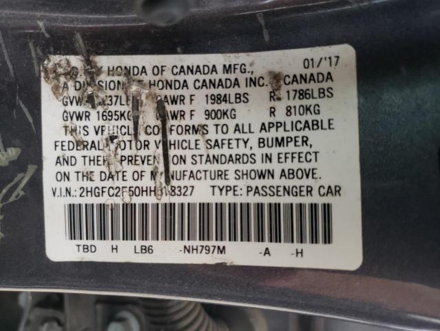 Photo 12 VIN: 2HGFC2F50HH518327 - HONDA CIVIC 