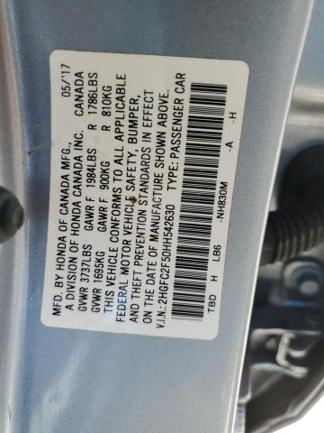 Photo 12 VIN: 2HGFC2F50HH542630 - HONDA CIVIC LX 