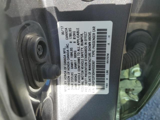 Photo 11 VIN: 2HGFC2F50HH553367 - HONDA CIVIC LX 