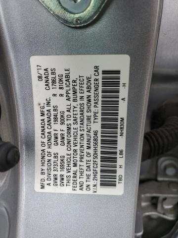 Photo 11 VIN: 2HGFC2F50HH568046 - HONDA CIVIC LX 