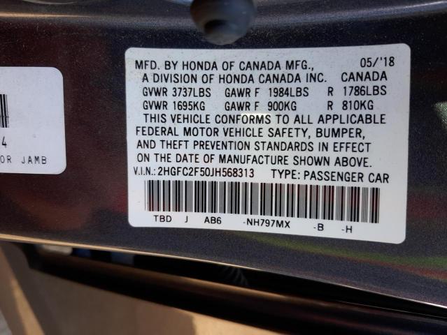 Photo 11 VIN: 2HGFC2F50JH568313 - HONDA CIVIC LX 