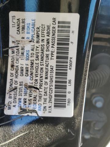 Photo 11 VIN: 2HGFC2F51GH515547 - HONDA CIVIC LX 