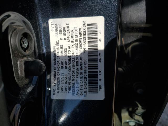 Photo 11 VIN: 2HGFC2F51HH511290 - HONDA CIVIC 