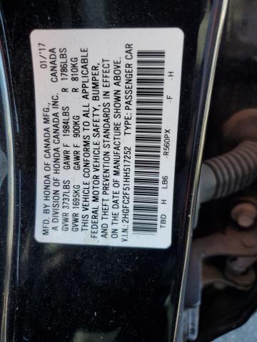 Photo 11 VIN: 2HGFC2F51HH517252 - HONDA CIVIC 