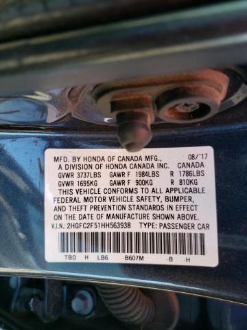 Photo 11 VIN: 2HGFC2F51HH563938 - HONDA CIVIC LX 