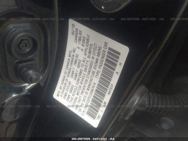 Photo 8 VIN: 2HGFC2F51JH567414 - HONDA CIVIC SEDAN 