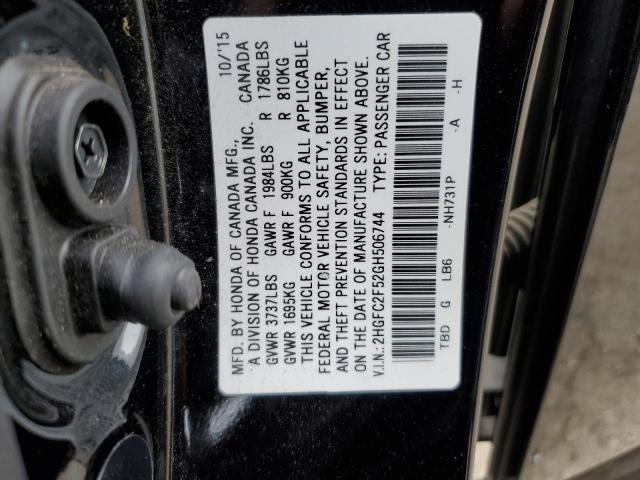 Photo 12 VIN: 2HGFC2F52GH506744 - HONDA CIVIC 