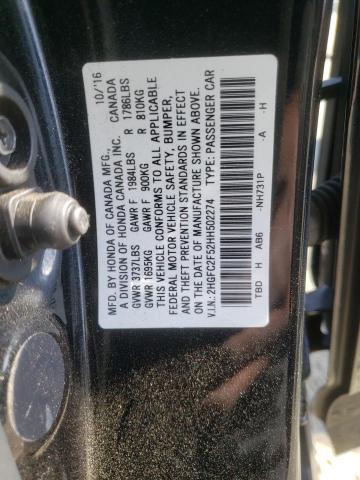 Photo 9 VIN: 2HGFC2F52HH502274 - HONDA CIVIC LX 