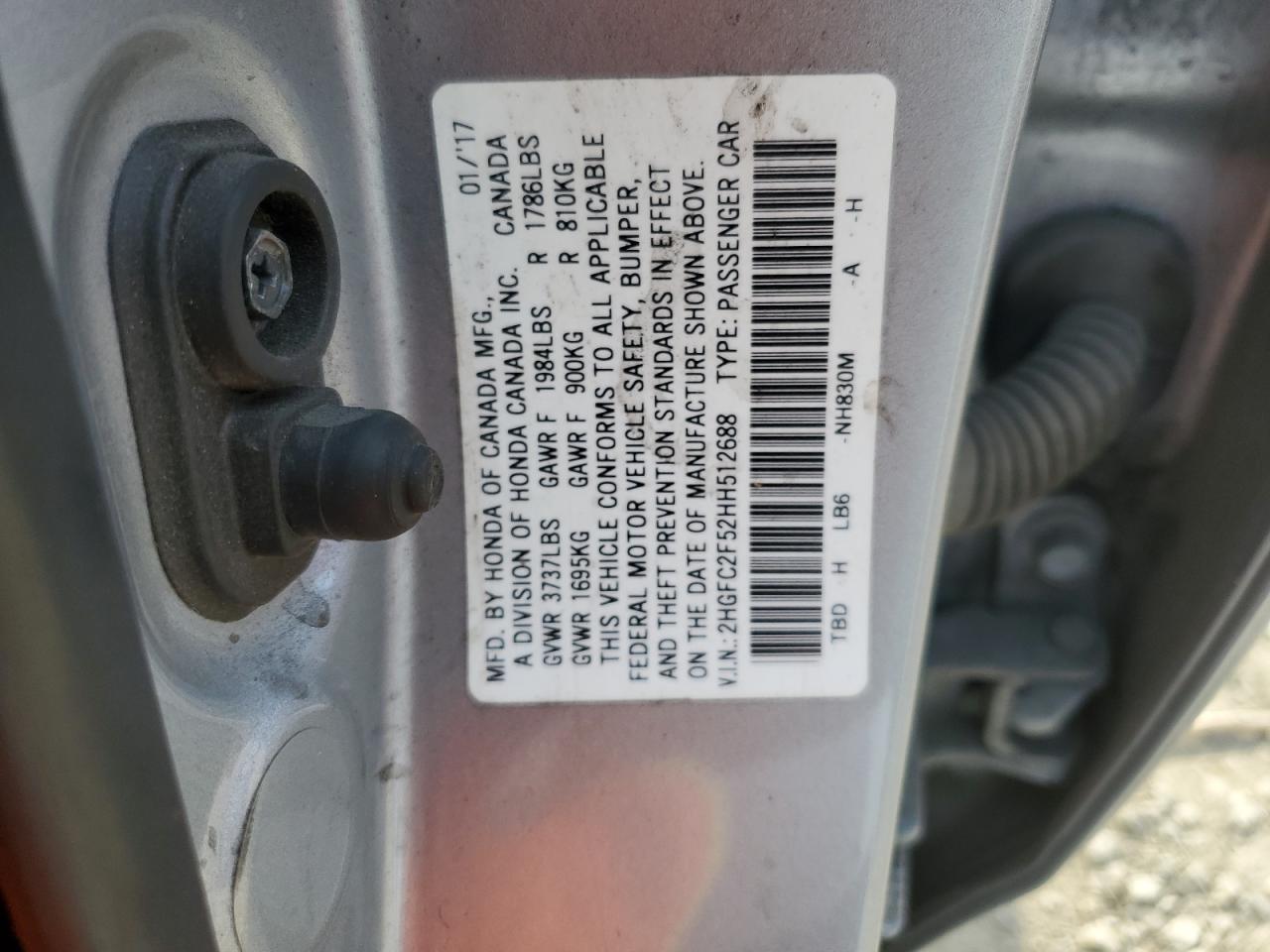 Photo 11 VIN: 2HGFC2F52HH512688 - HONDA CIVIC 