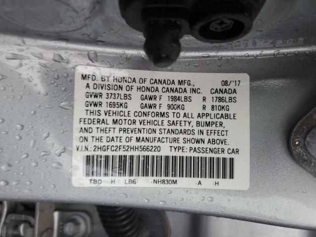 Photo 11 VIN: 2HGFC2F52HH566220 - HONDA CIVIC LX 