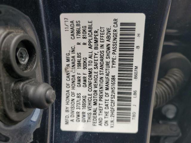 Photo 11 VIN: 2HGFC2F52JH516584 - HONDA CIVIC 