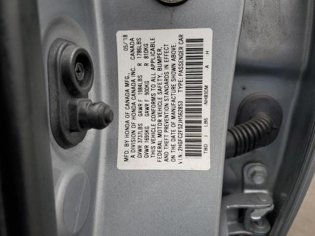 Photo 12 VIN: 2HGFC2F52JH562853 - HONDA CIVIC LX 