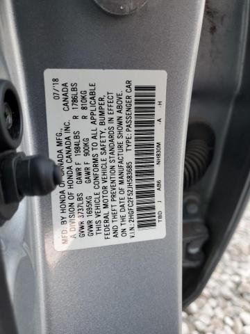 Photo 12 VIN: 2HGFC2F52JH583685 - HONDA CIVIC 